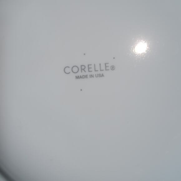 CORELLE EUC SET OF 2 LARGE 10.5" SERVING VEGETABLE BOWLS WHITE 2 qt - Picture 3 of 5